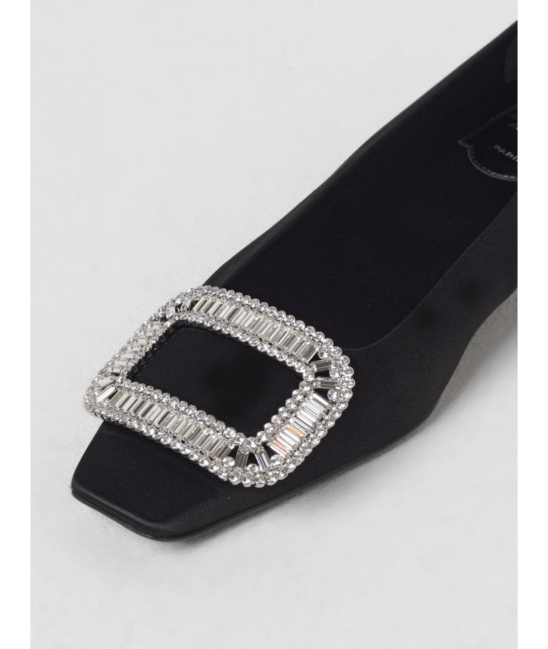 ROGER VIVIER Черные синтетические балетки, фото 4