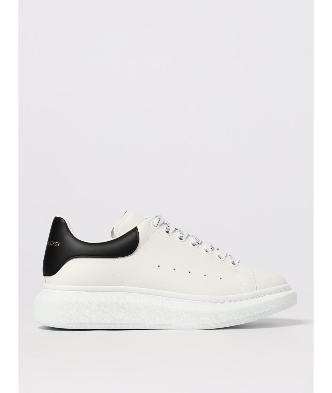ALEXANDER MCQUEEN Белые кожаные низкие кроссовки / кеды, фото 5