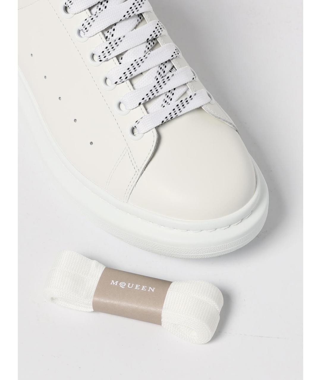 ALEXANDER MCQUEEN Белые кожаные низкие кроссовки / кеды, фото 4