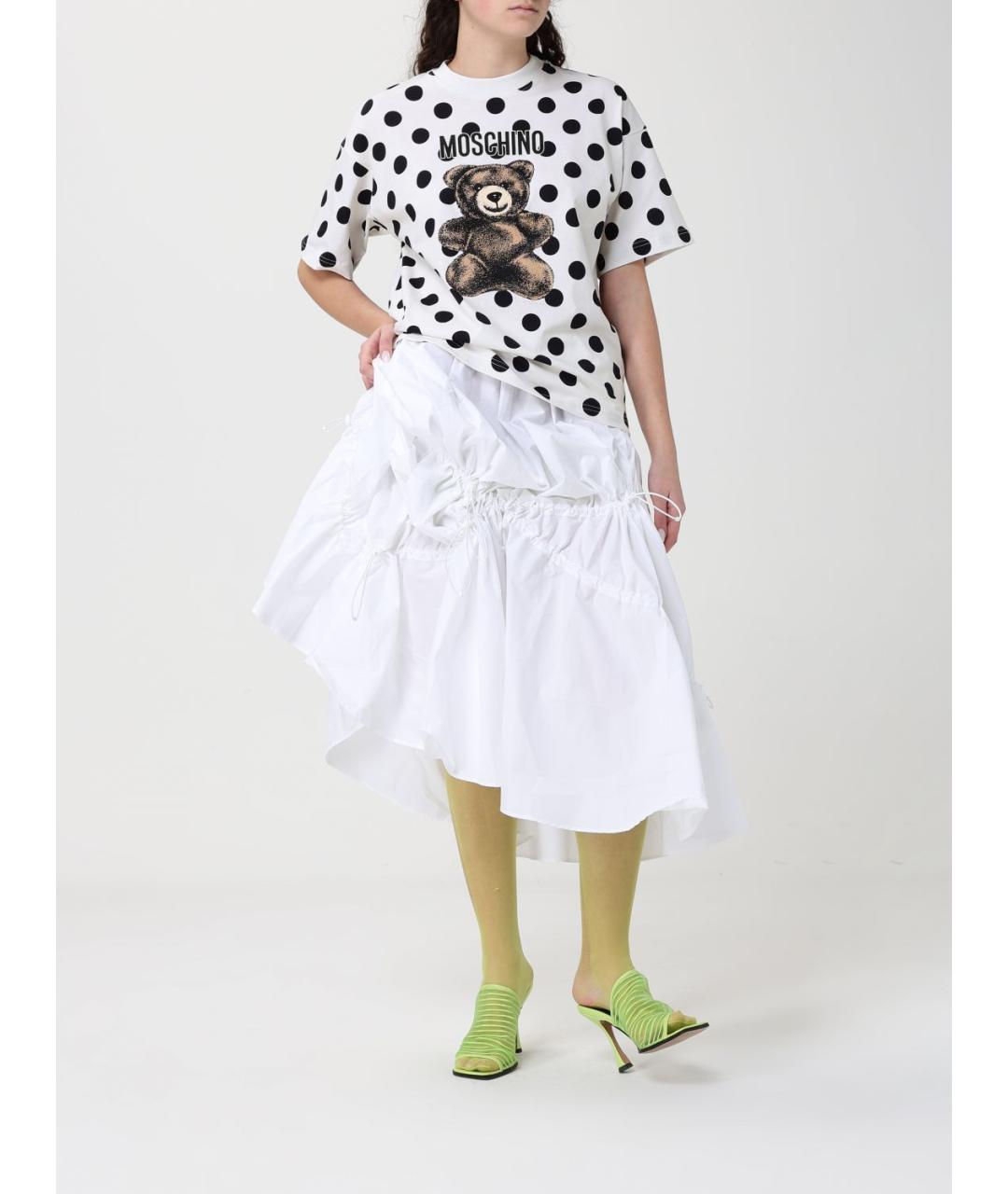 MOSCHINO Белая хлопковая футболка, фото 2