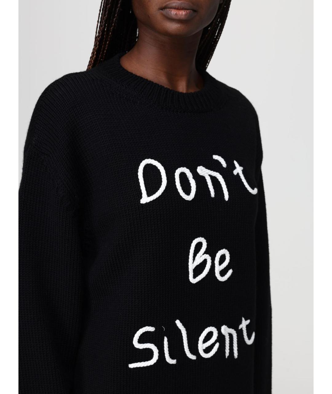 MOSCHINO Черный шерстяной джемпер / свитер, фото 5