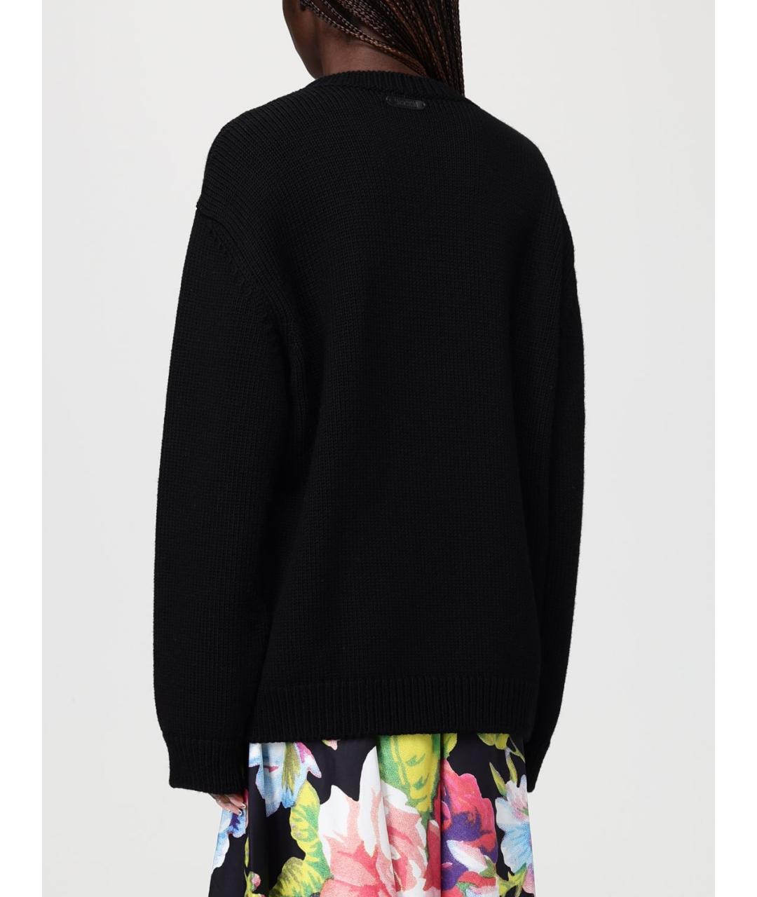 MOSCHINO Черный шерстяной джемпер / свитер, фото 3