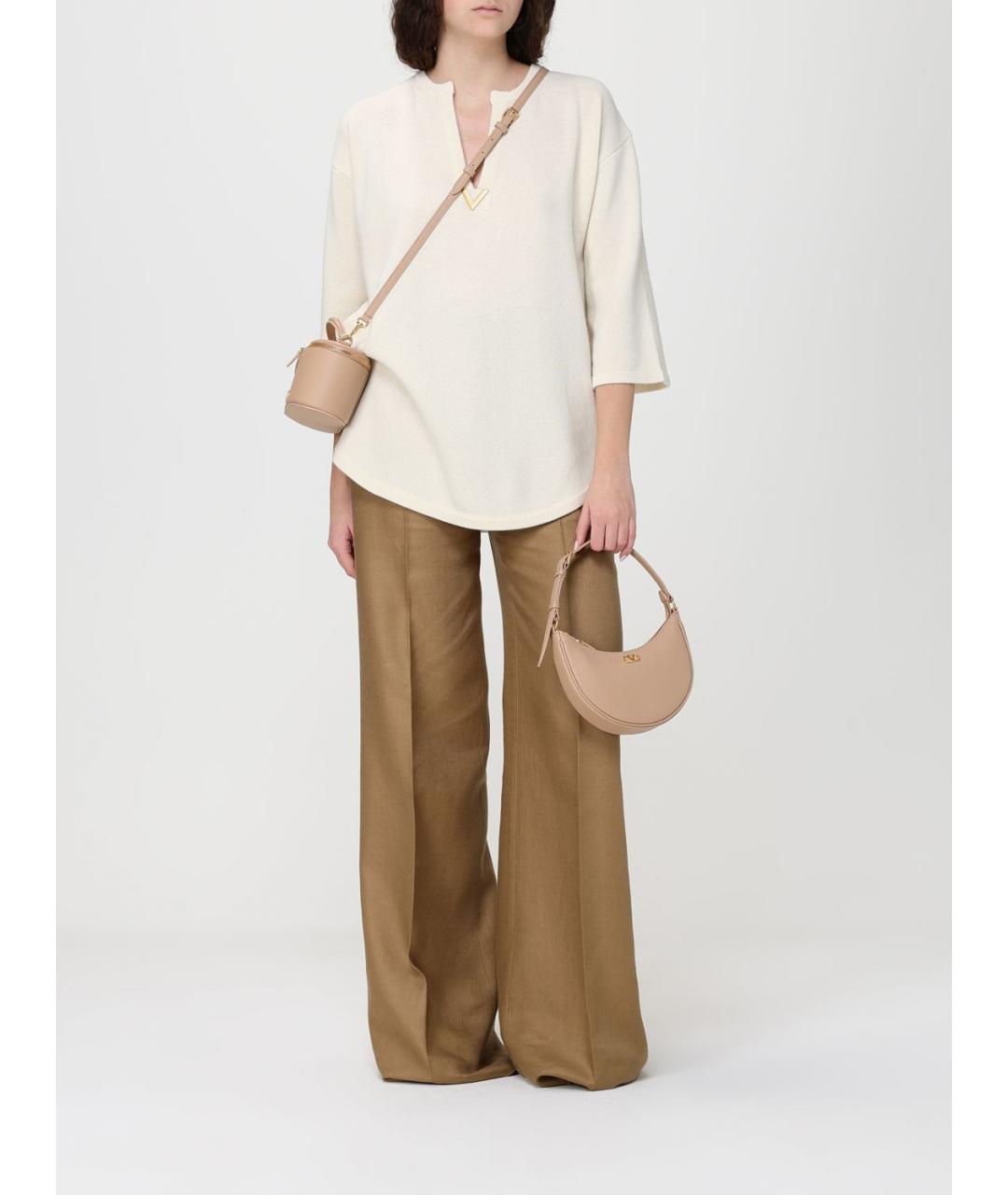 VALENTINO Розовая кожаная сумка через плечо, фото 2