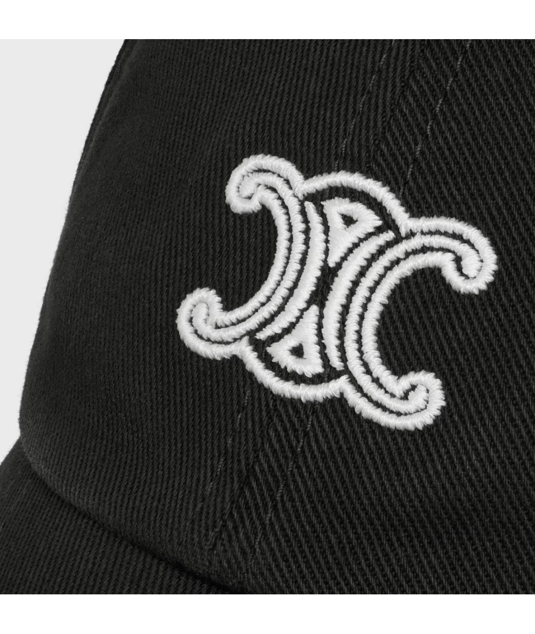 CELINE Черная хлопковая кепка/бейсболка, фото 5