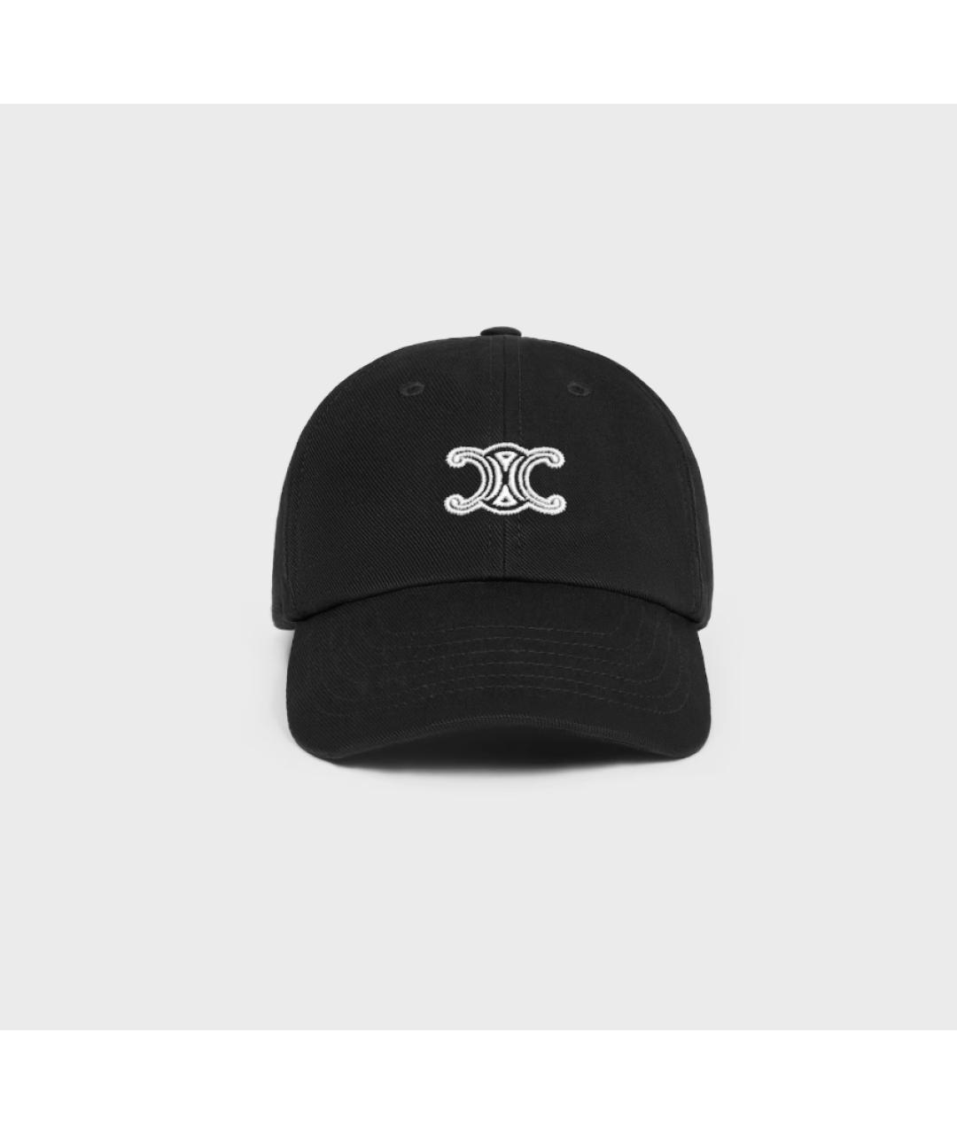 CELINE Черная хлопковая кепка/бейсболка, фото 2