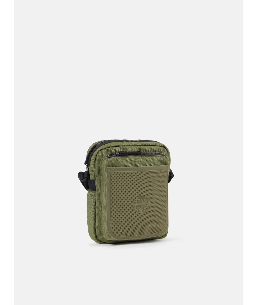 STONE ISLAND Хаки синтетическая сумка на плечо, фото 5
