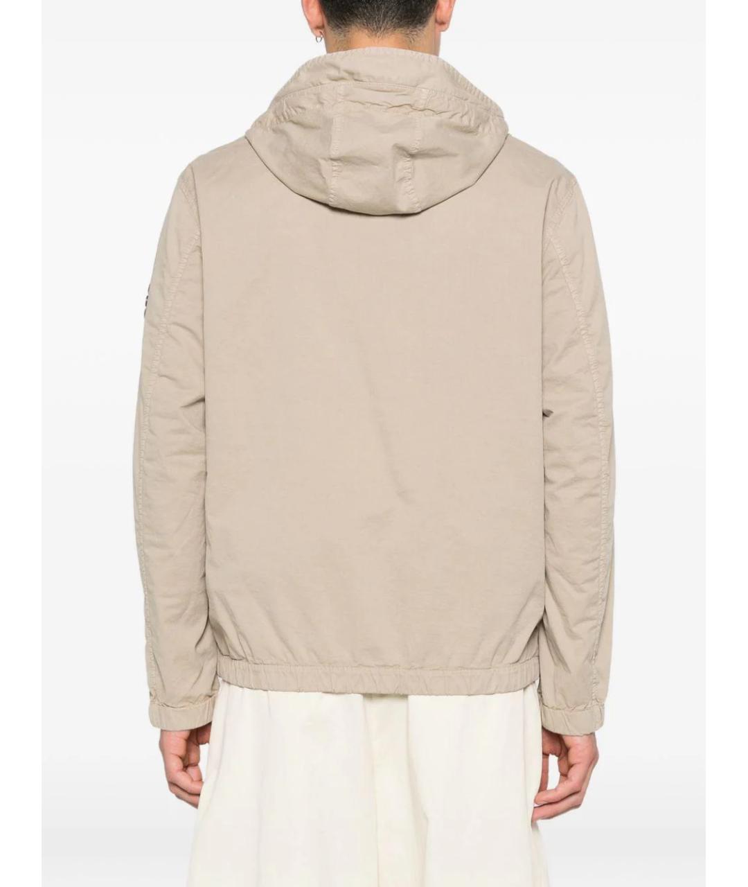 STONE ISLAND Бежевая хлопковая куртка, фото 4