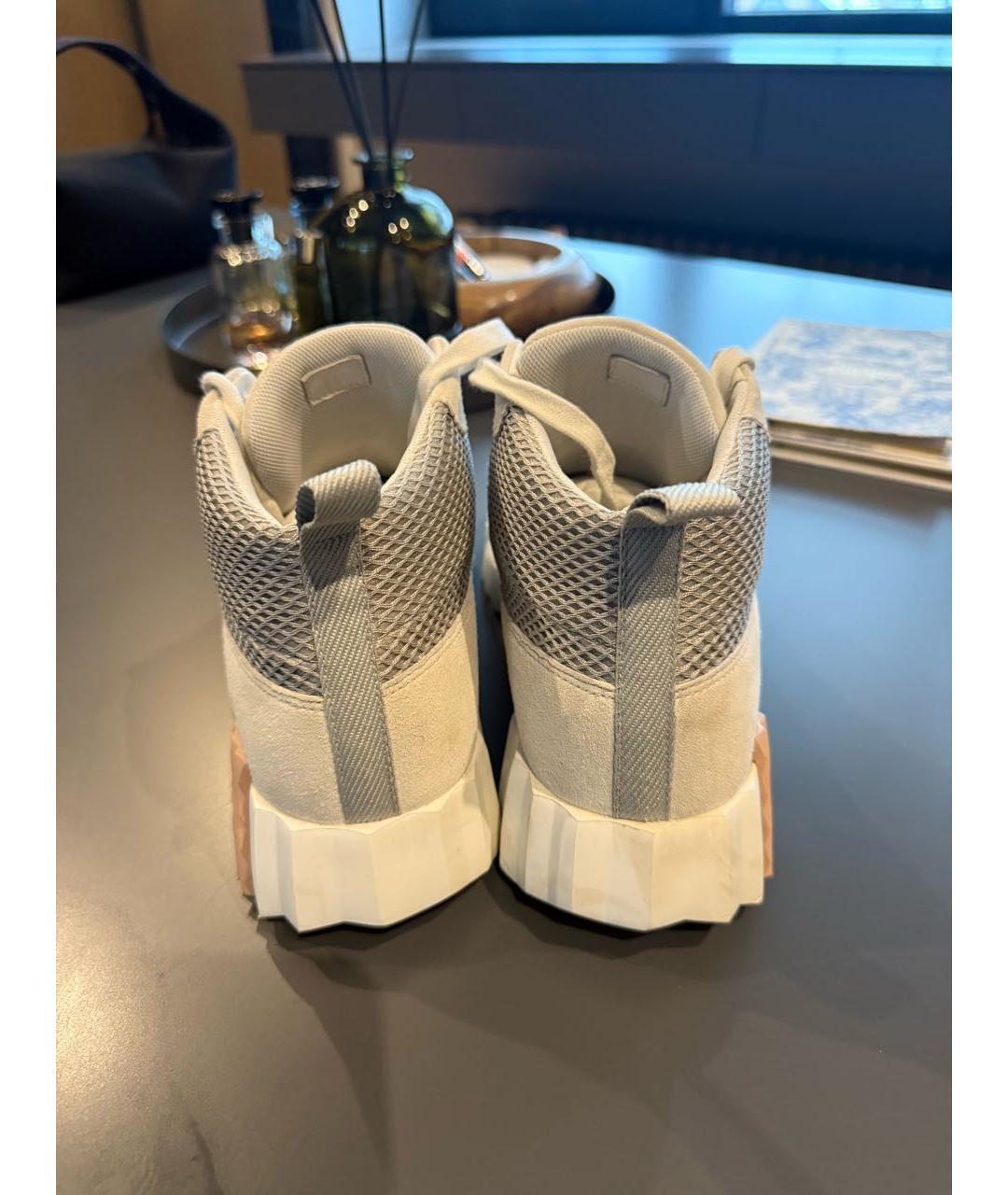 HERMES Белые текстильные кроссовки, фото 4