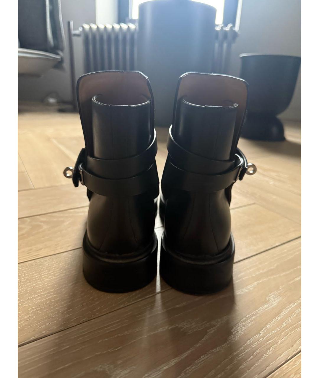 HERMES Черные кожаные ботинки, фото 4