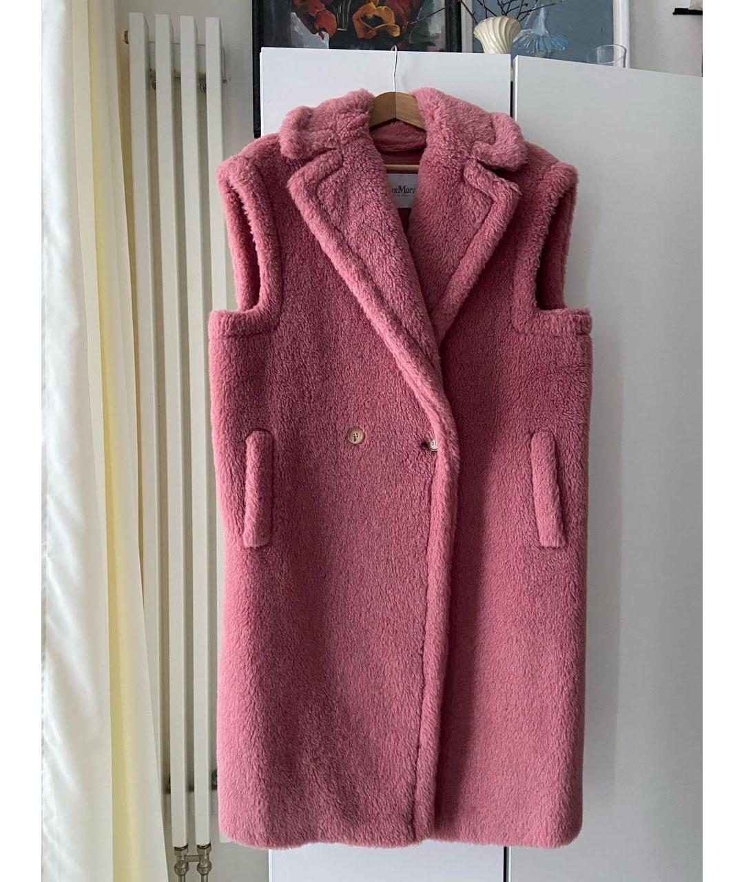 MAX MARA Розовый шерстяной жилет, фото 8