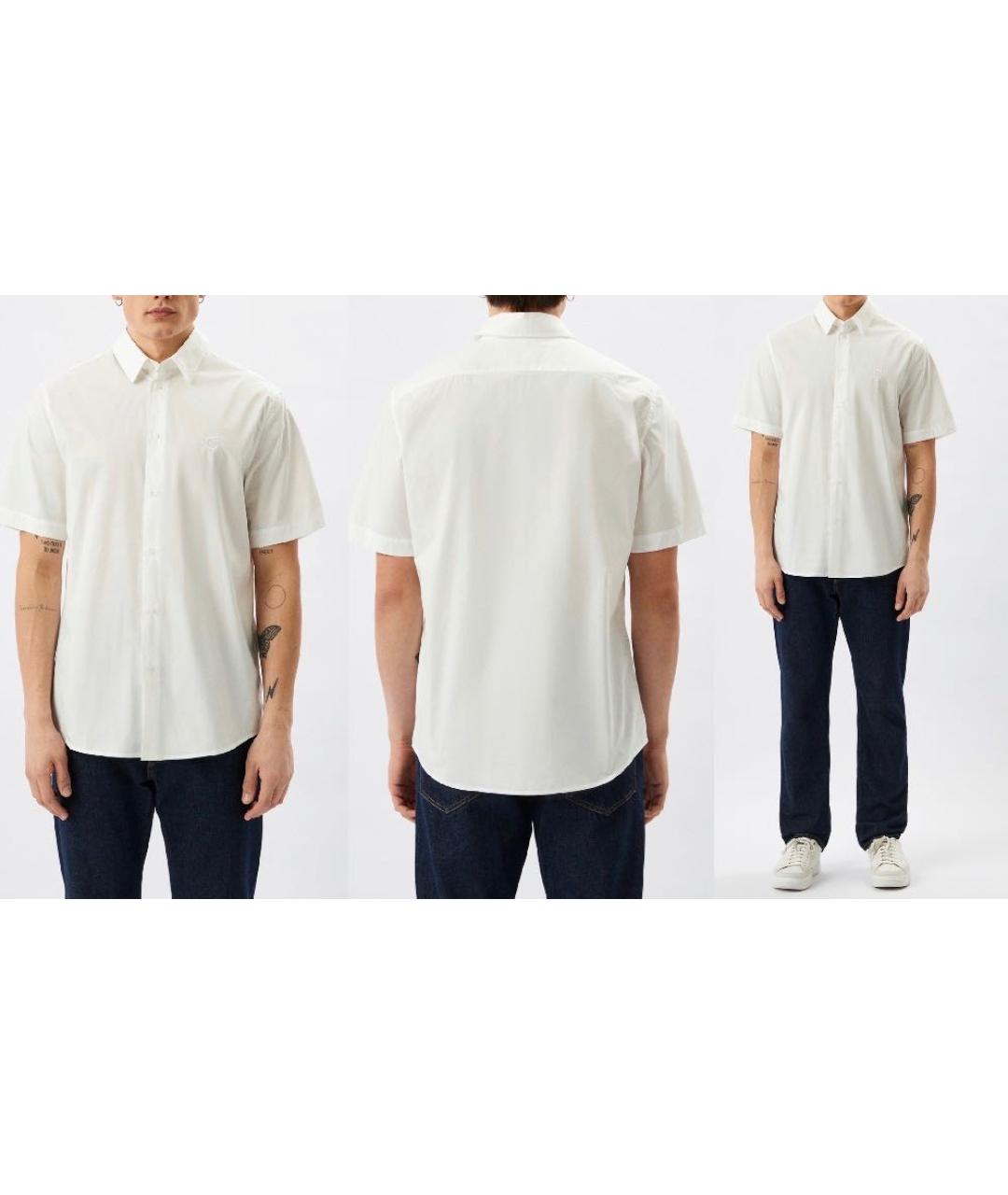 TRUSSARDI Белая хлопковая кэжуал рубашка, фото 5