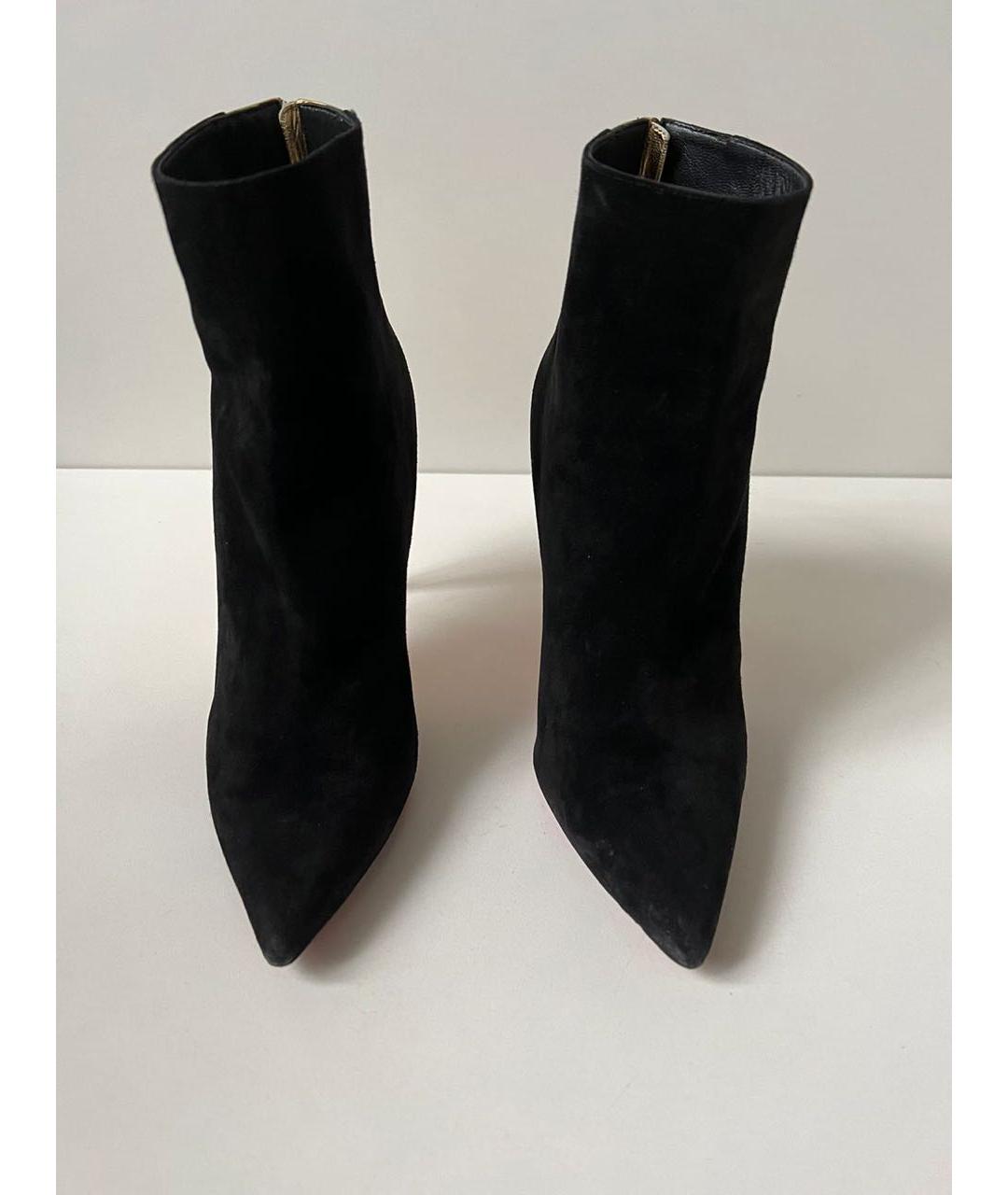 CHRISTIAN LOUBOUTIN Черные замшевые ботильоны, фото 2