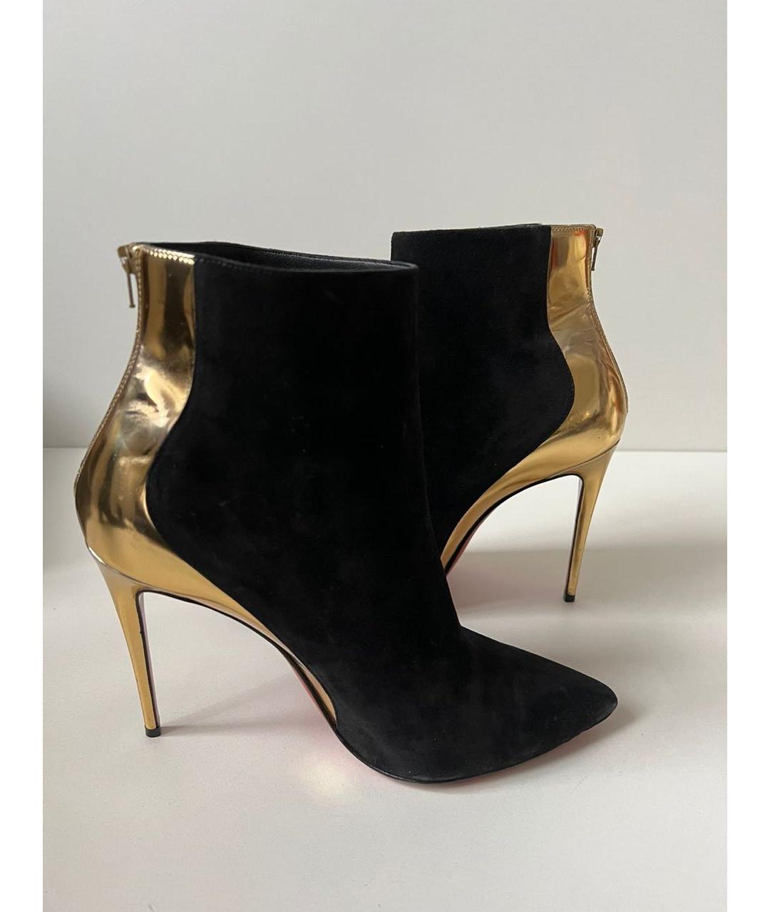 CHRISTIAN LOUBOUTIN Черные замшевые ботильоны, фото 5