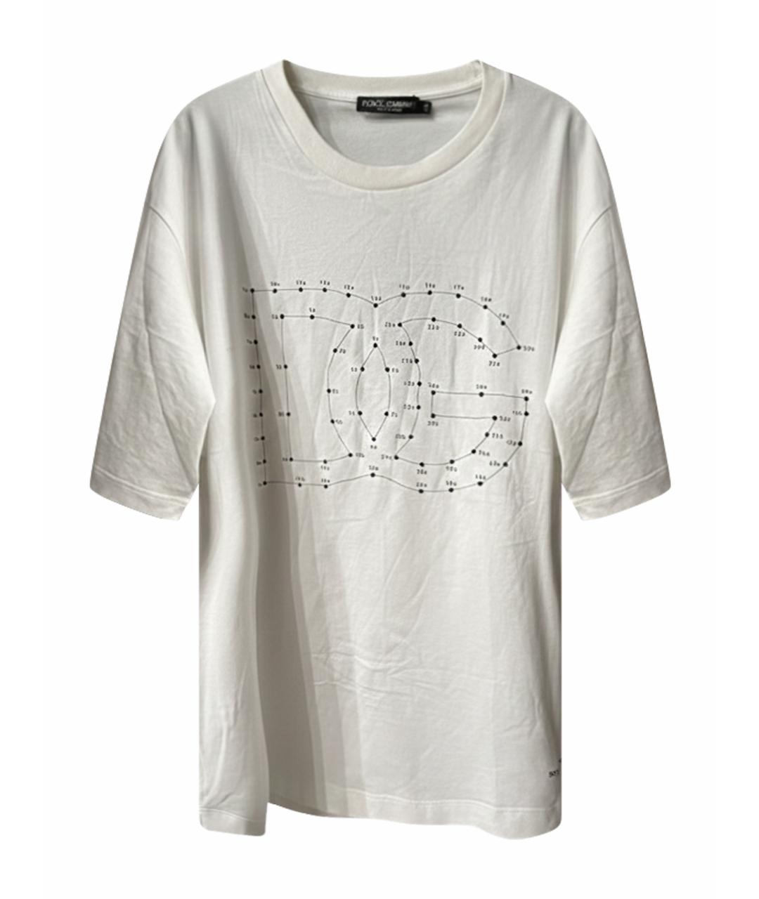 DOLCE&GABBANA Белая хлопковая футболка, фото 7