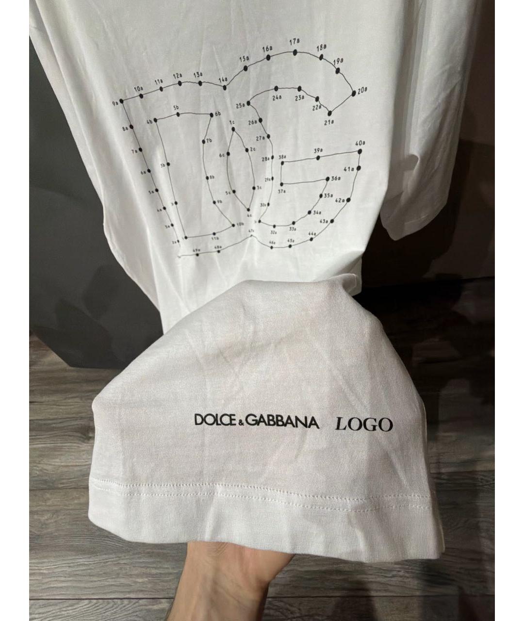 DOLCE&GABBANA Белая хлопковая футболка, фото 6