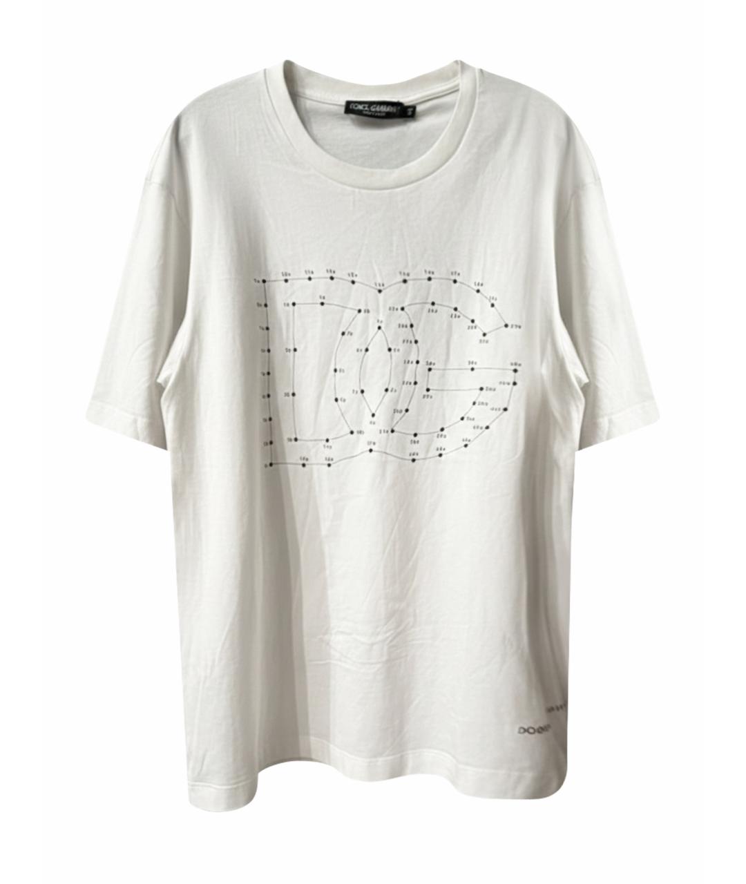 DOLCE&GABBANA Белая хлопковая футболка, фото 1
