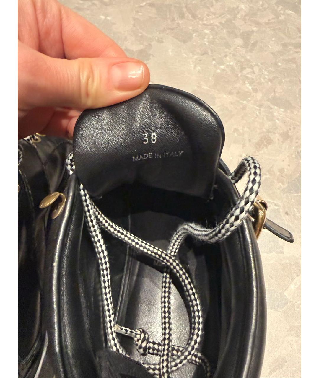 MIU MIU Черные кожаные ботинки, фото 7