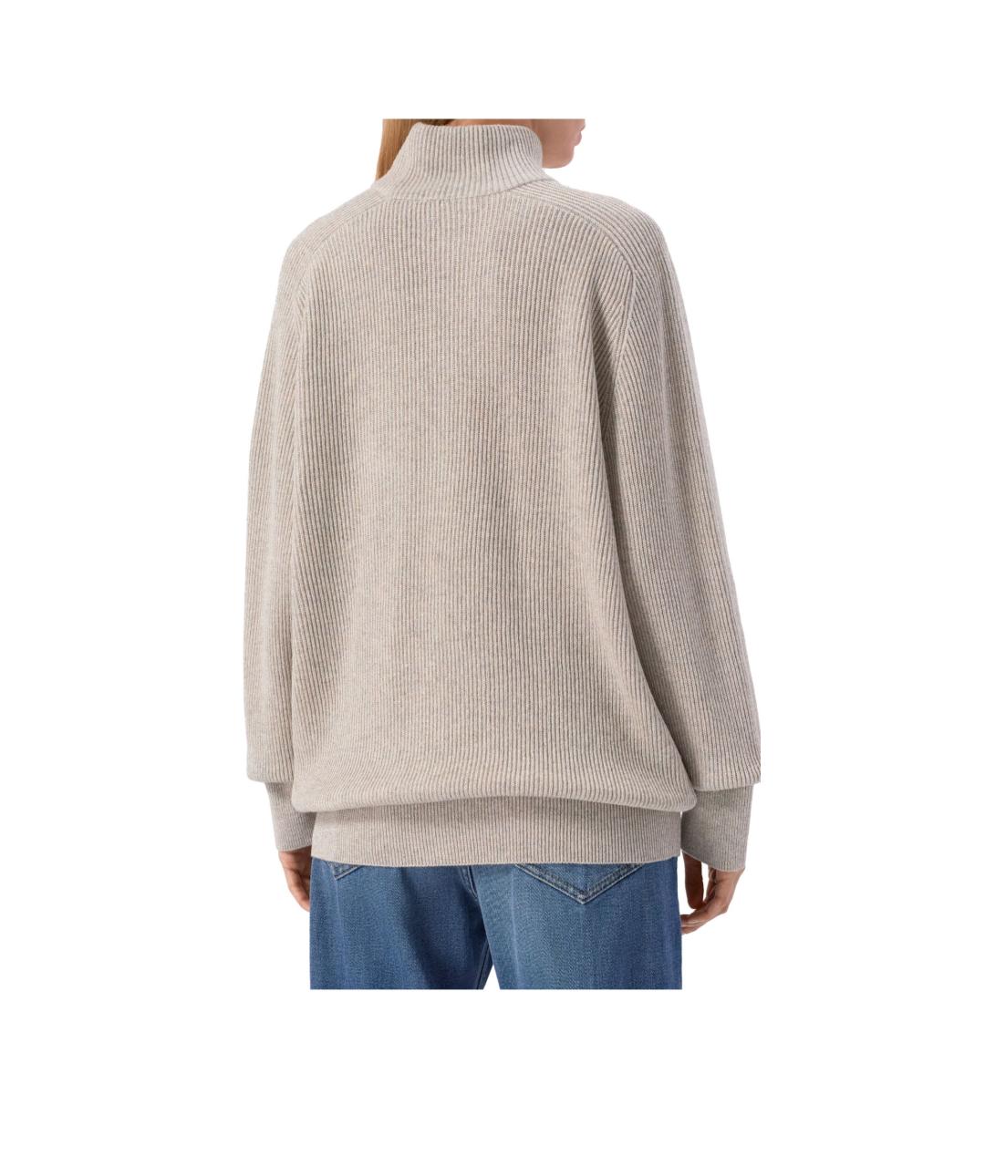BRUNELLO CUCINELLI Бежевый кашемировый джемпер / свитер, фото 2