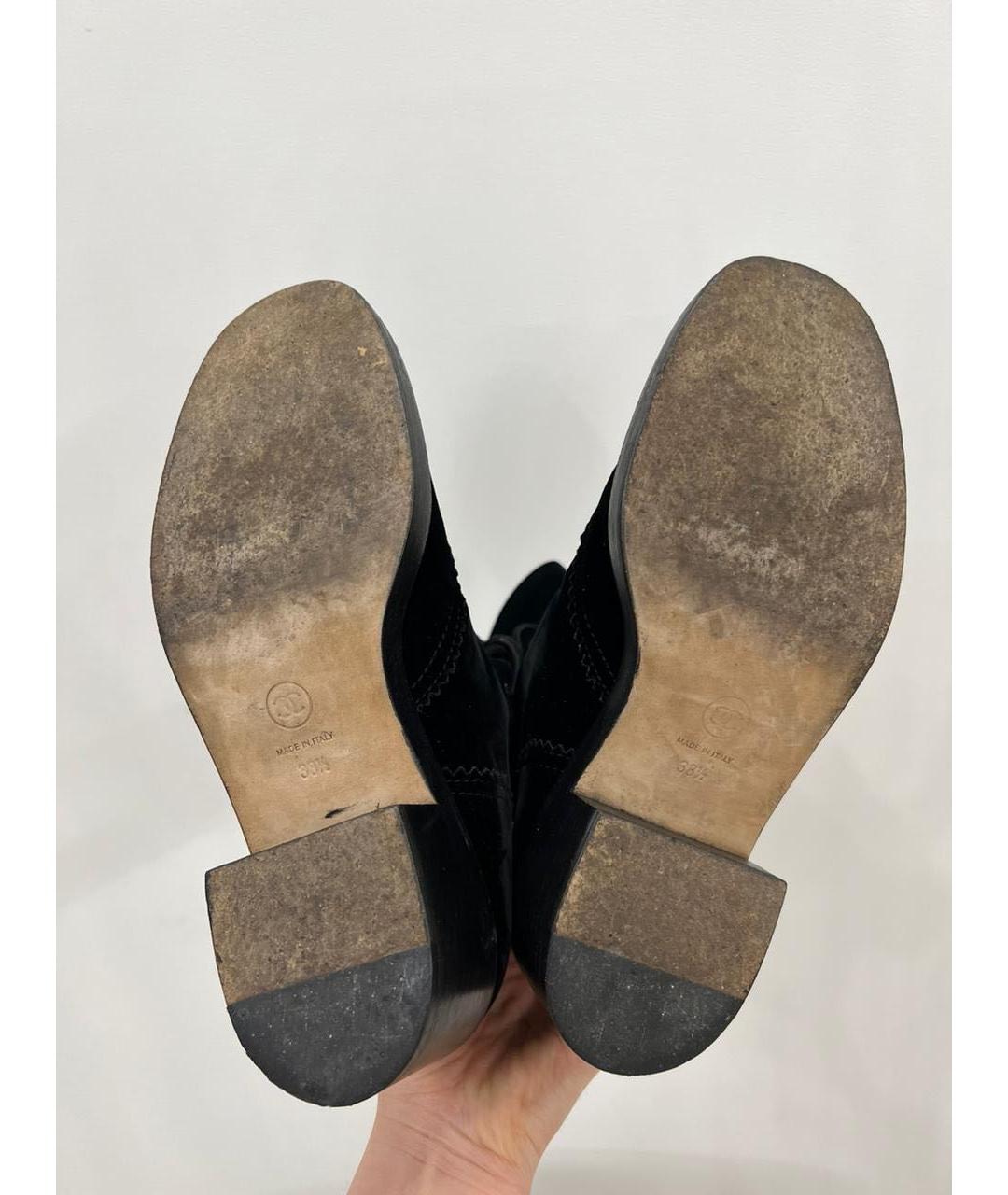 CHANEL Черные замшевые ботинки, фото 5