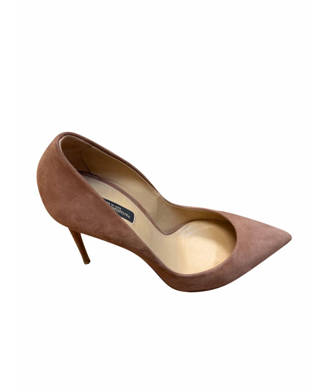 DOLCE&GABBANA Бежевые замшевые туфли, фото 1