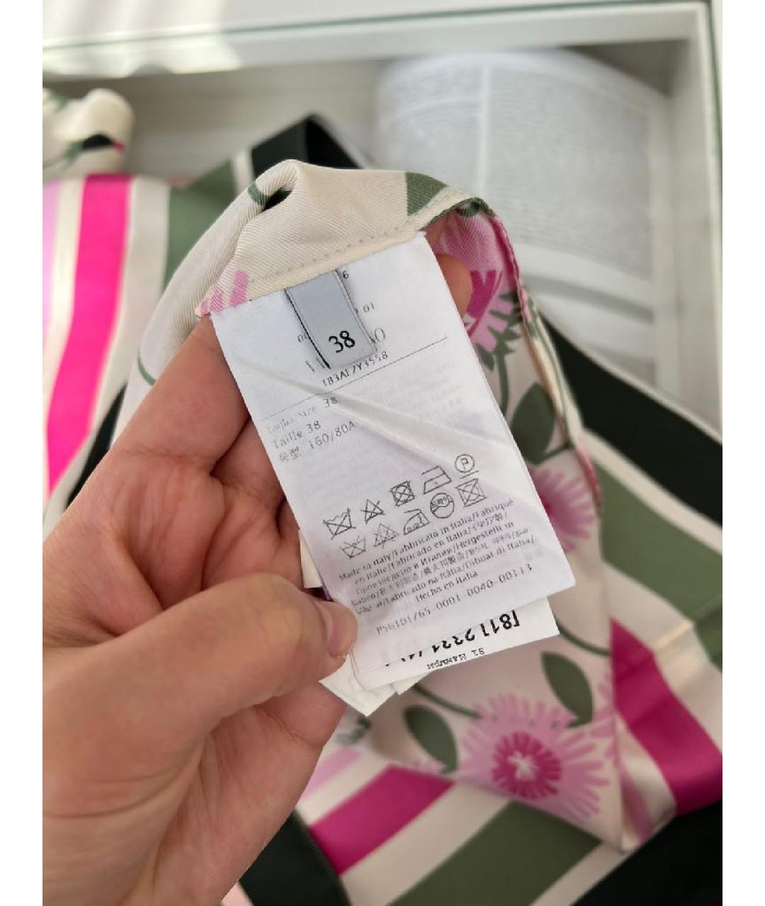 VALENTINO Мульти атласная футболка, фото 6