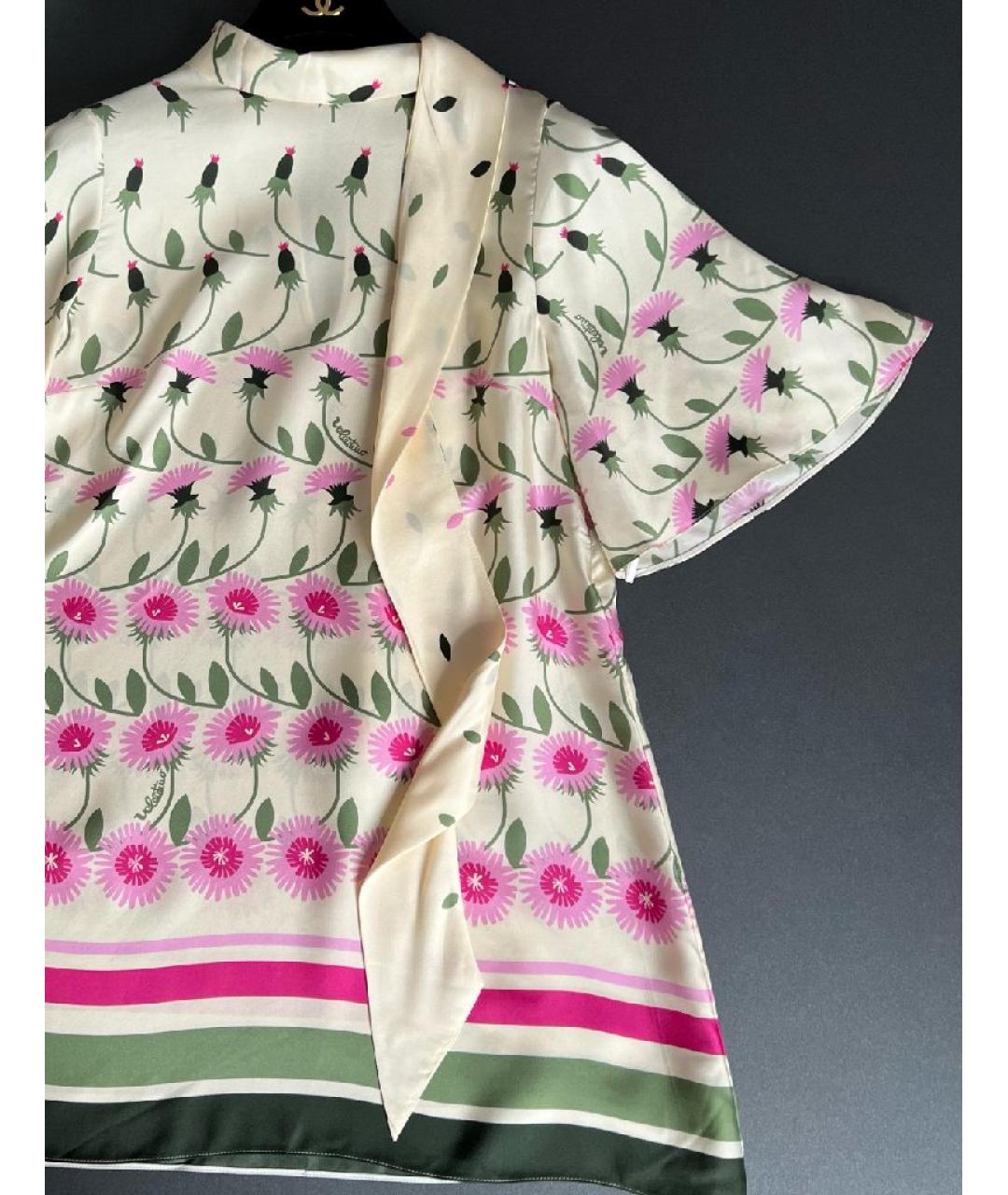 VALENTINO Мульти атласная футболка, фото 4