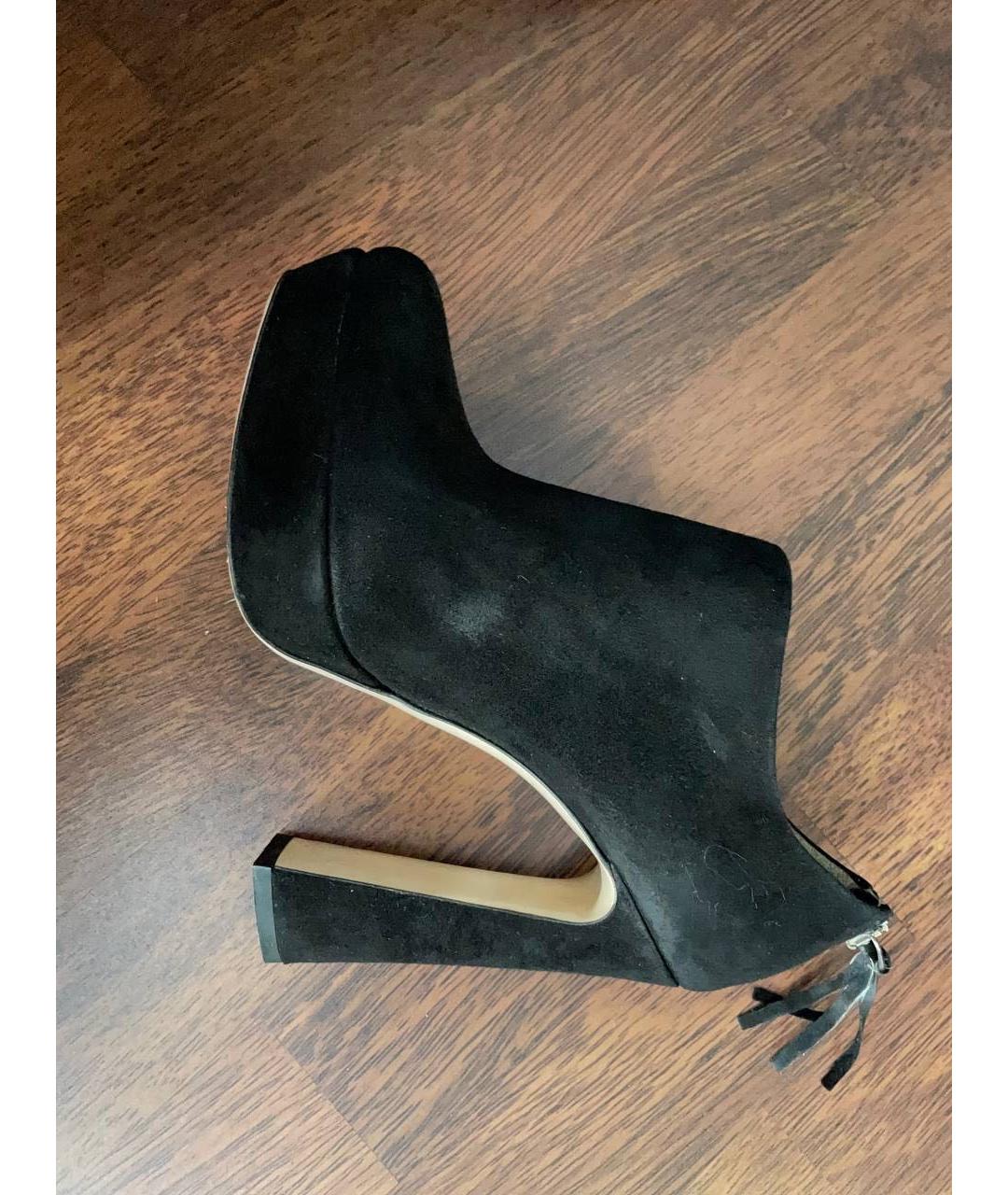 MIU MIU Черные замшевые ботильоны, фото 5