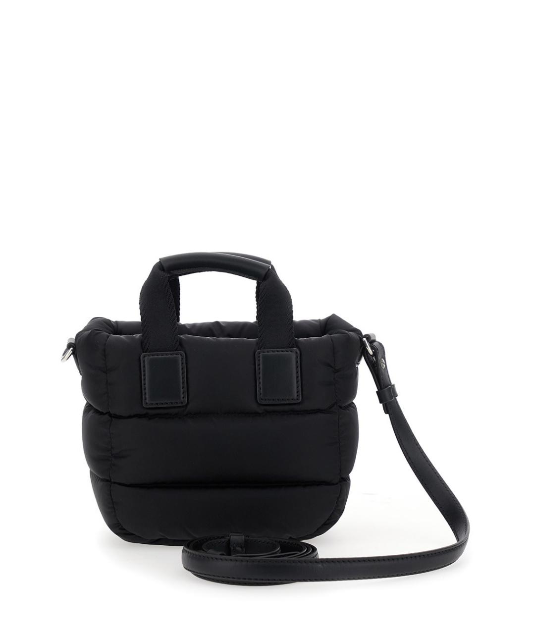 MONCLER Черная синтетическая сумка с короткими ручками, фото 4