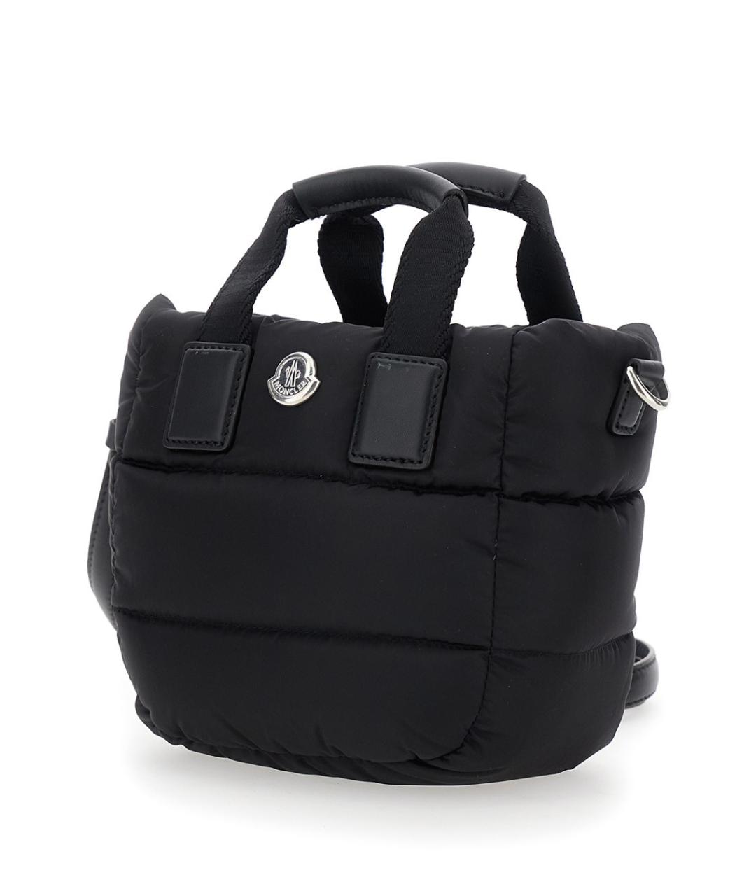 MONCLER Черная синтетическая сумка с короткими ручками, фото 2