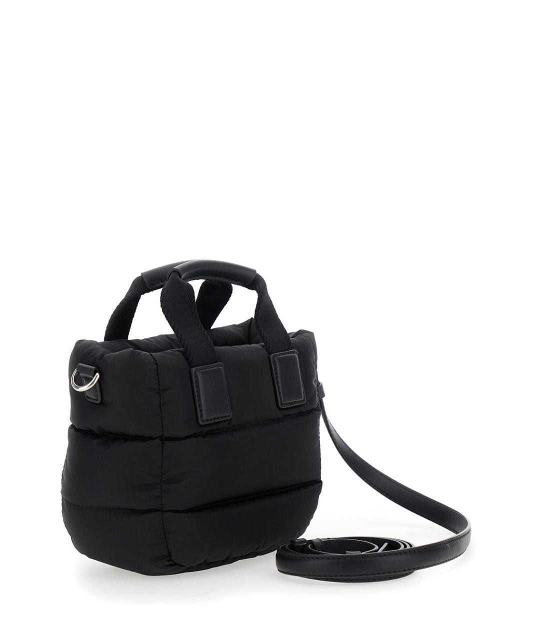 MONCLER Черная синтетическая сумка с короткими ручками, фото 3