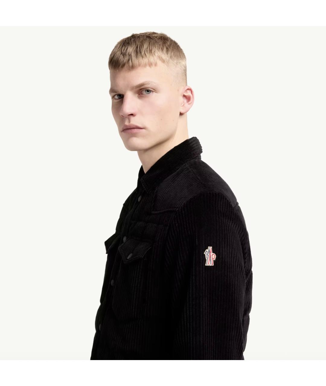 MONCLER Черный пуховик, фото 5