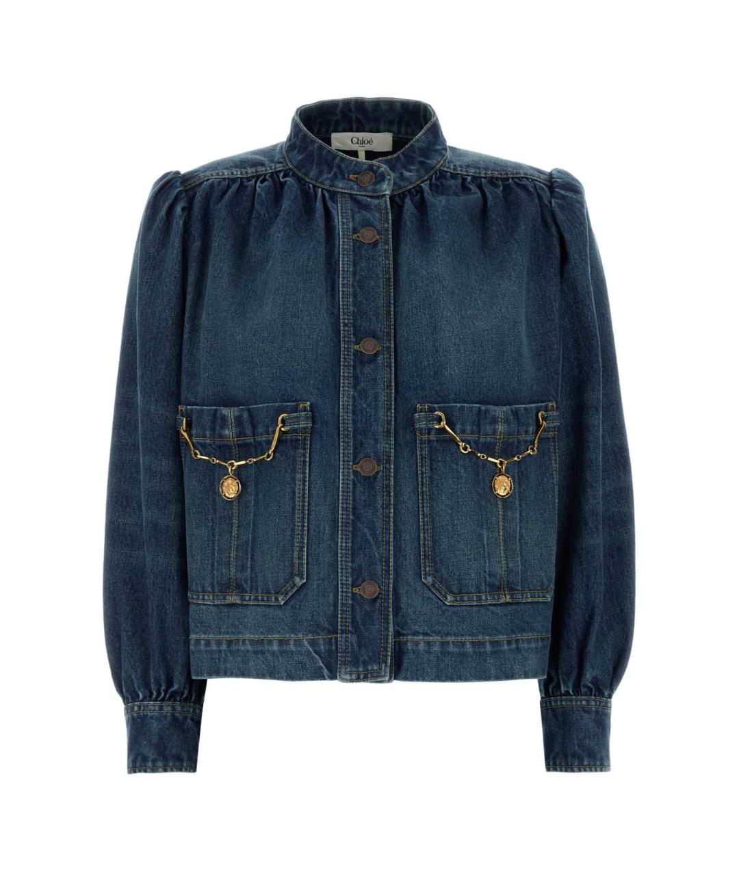 CHLOE Синий хлопковый жакет/пиджак, фото 1