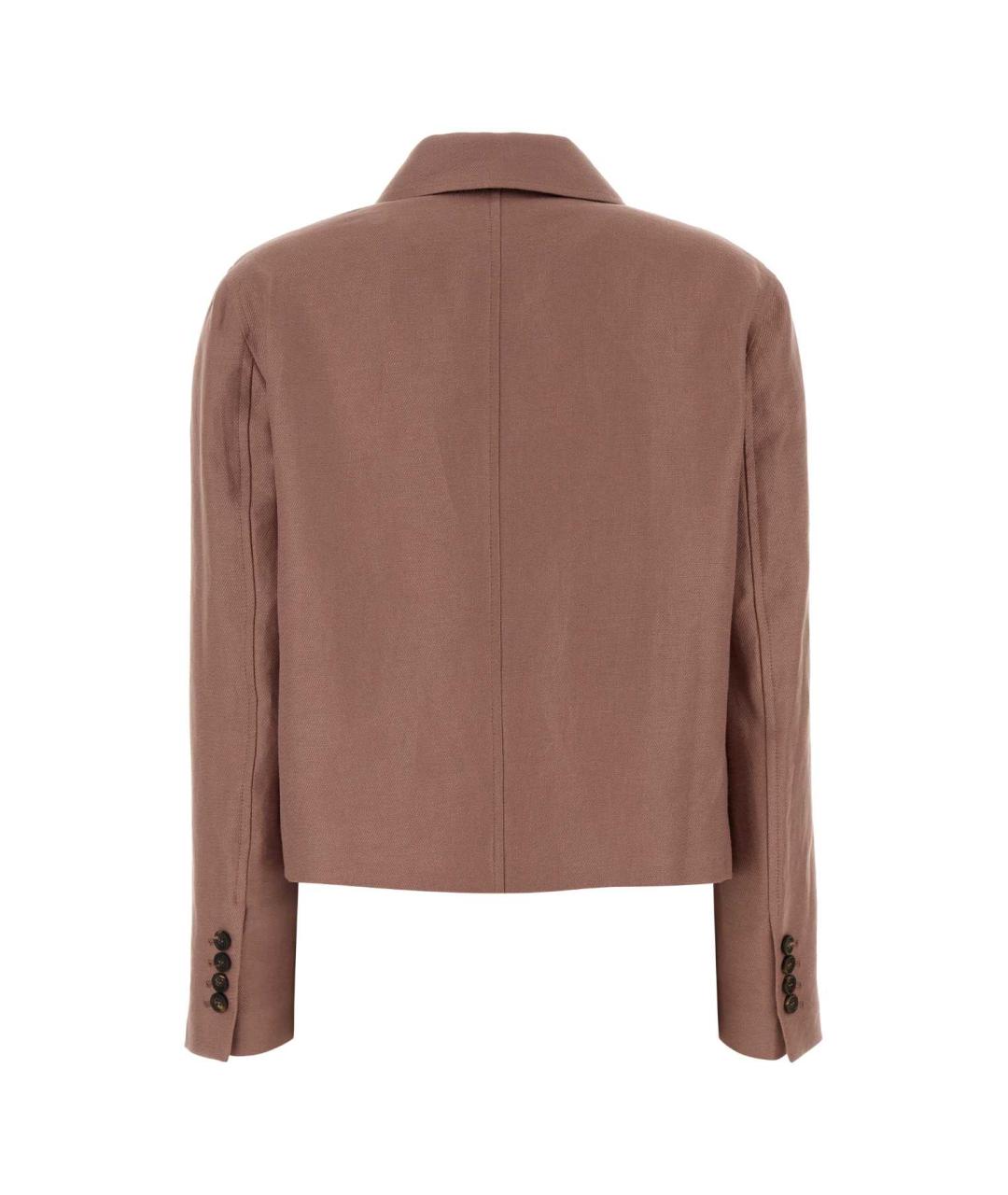 BRUNELLO CUCINELLI Розовый льняной жакет/пиджак, фото 2