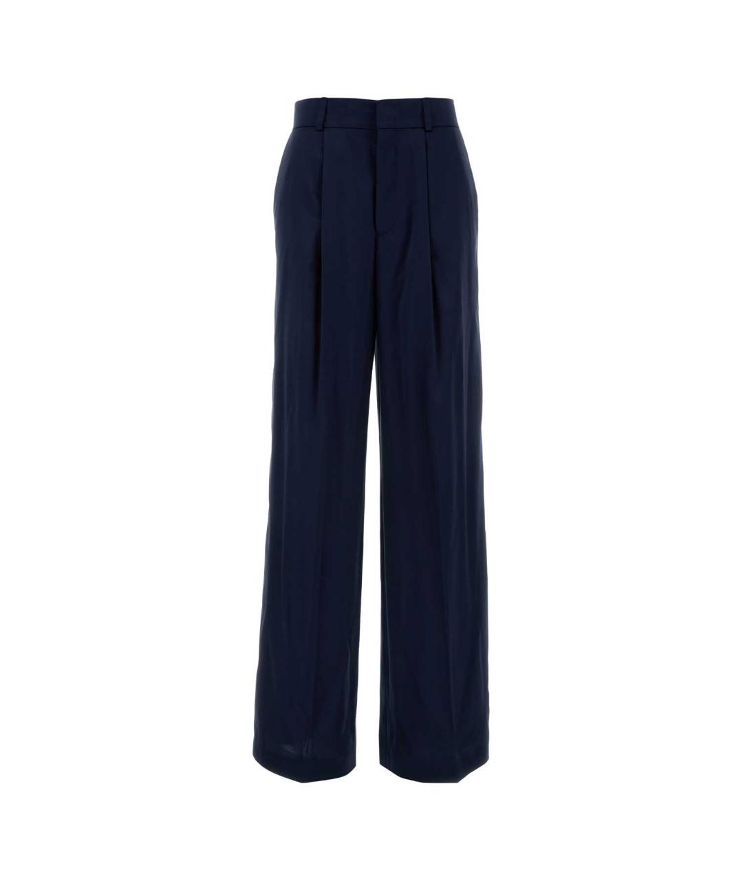 ALBERTA FERRETTI Синие вискозные брюки широкие, фото 1