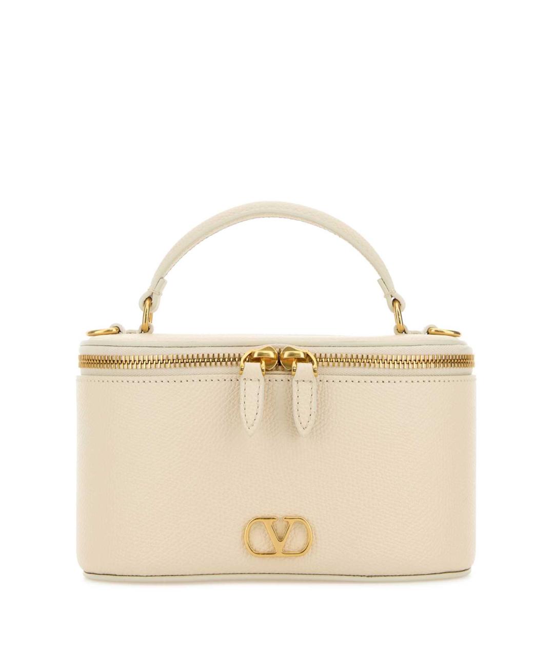 VALENTINO Бежевая кожаная сумка через плечо, фото 1