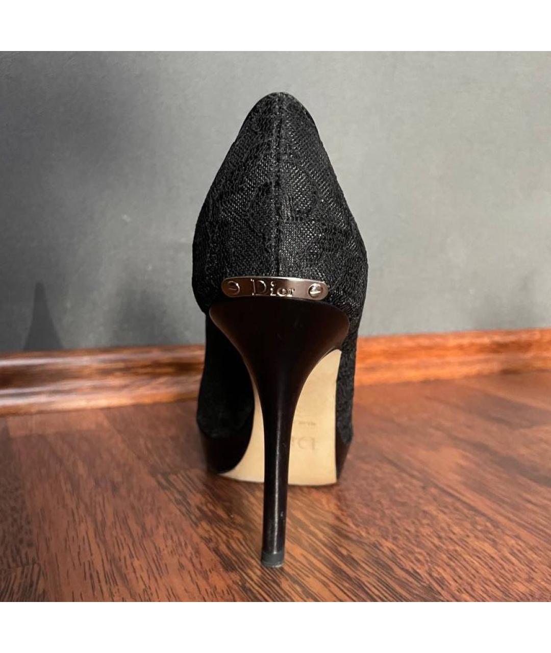 CHRISTIAN DIOR Черные кожаные туфли, фото 3
