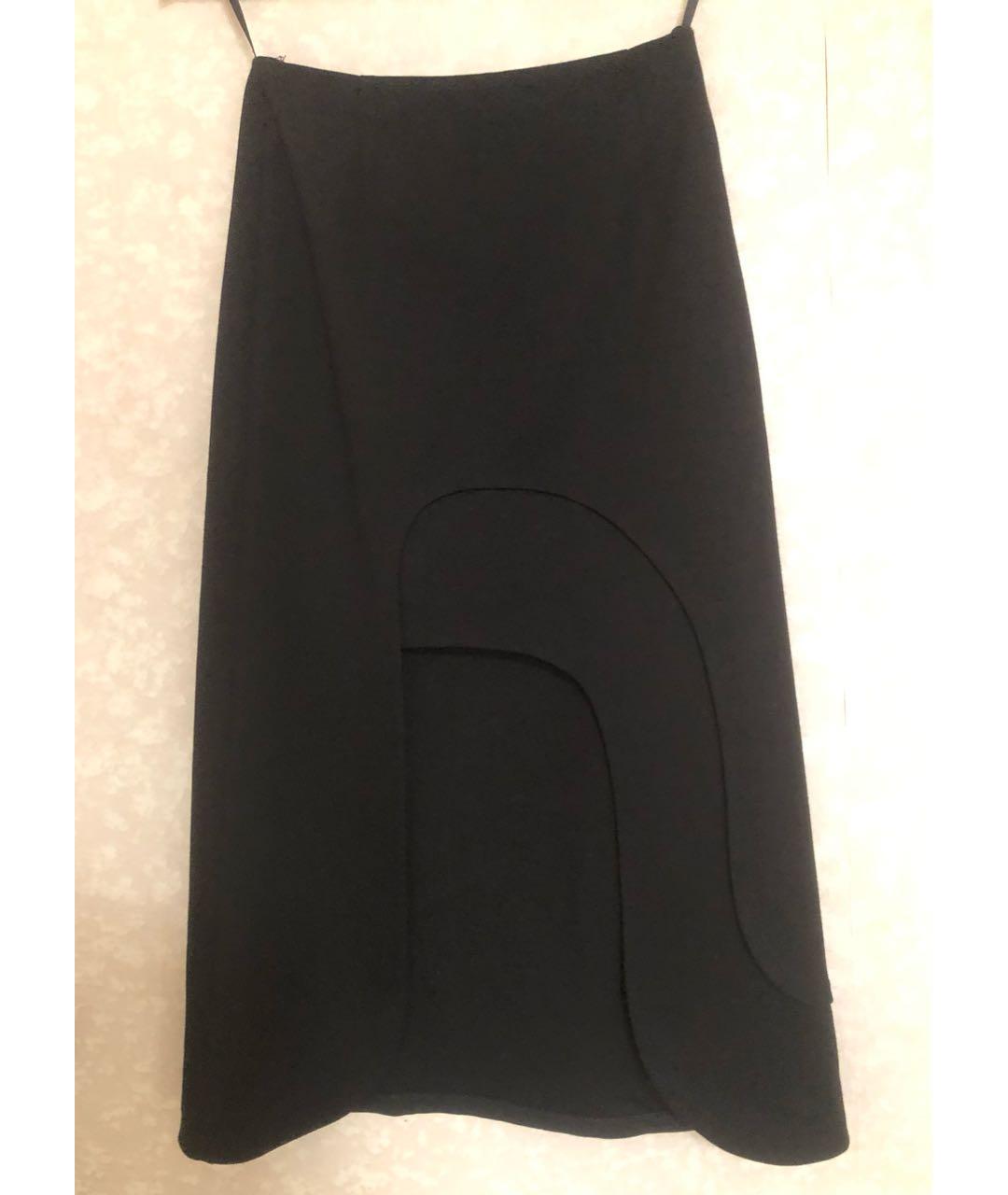 12 STOREEZ Черная вискозная юбка миди, фото 5