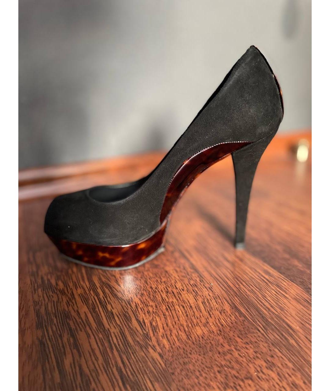 STUART WEITZMAN Черные замшевые туфли, фото 5