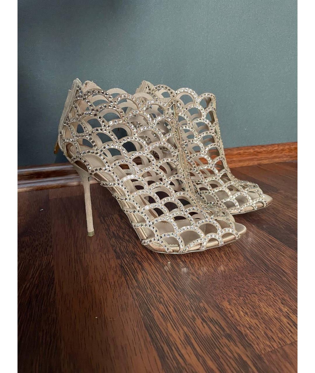 SERGIO ROSSI Бежевые кожаные босоножки, фото 2