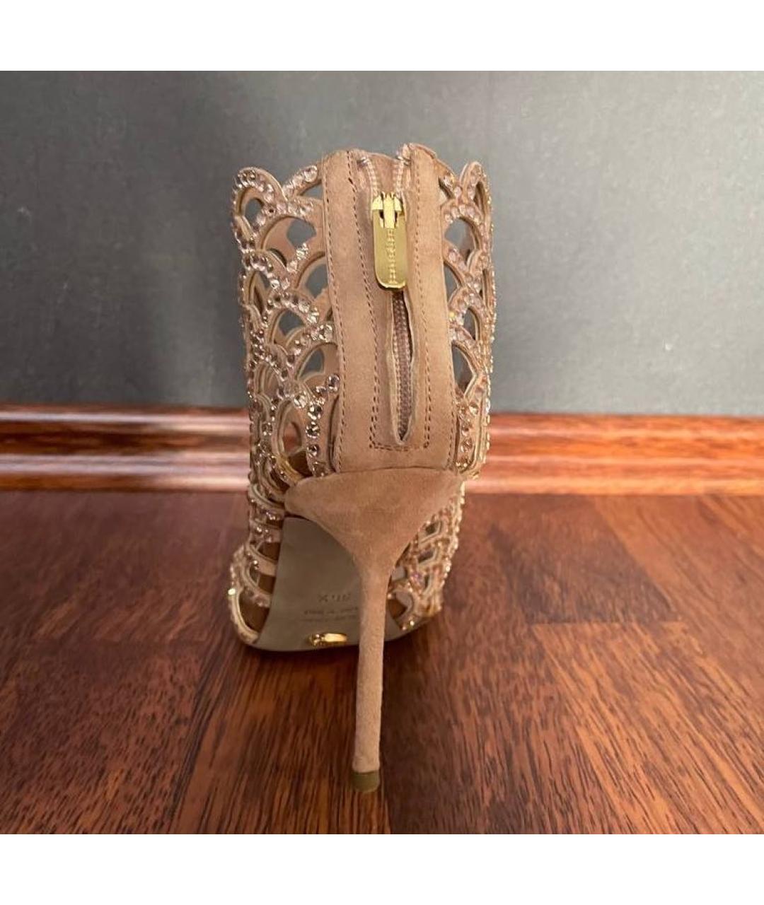 SERGIO ROSSI Бежевые кожаные босоножки, фото 3