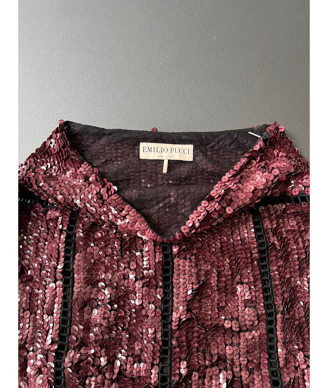 EMILIO PUCCI Бордовая юбка макси, фото 5