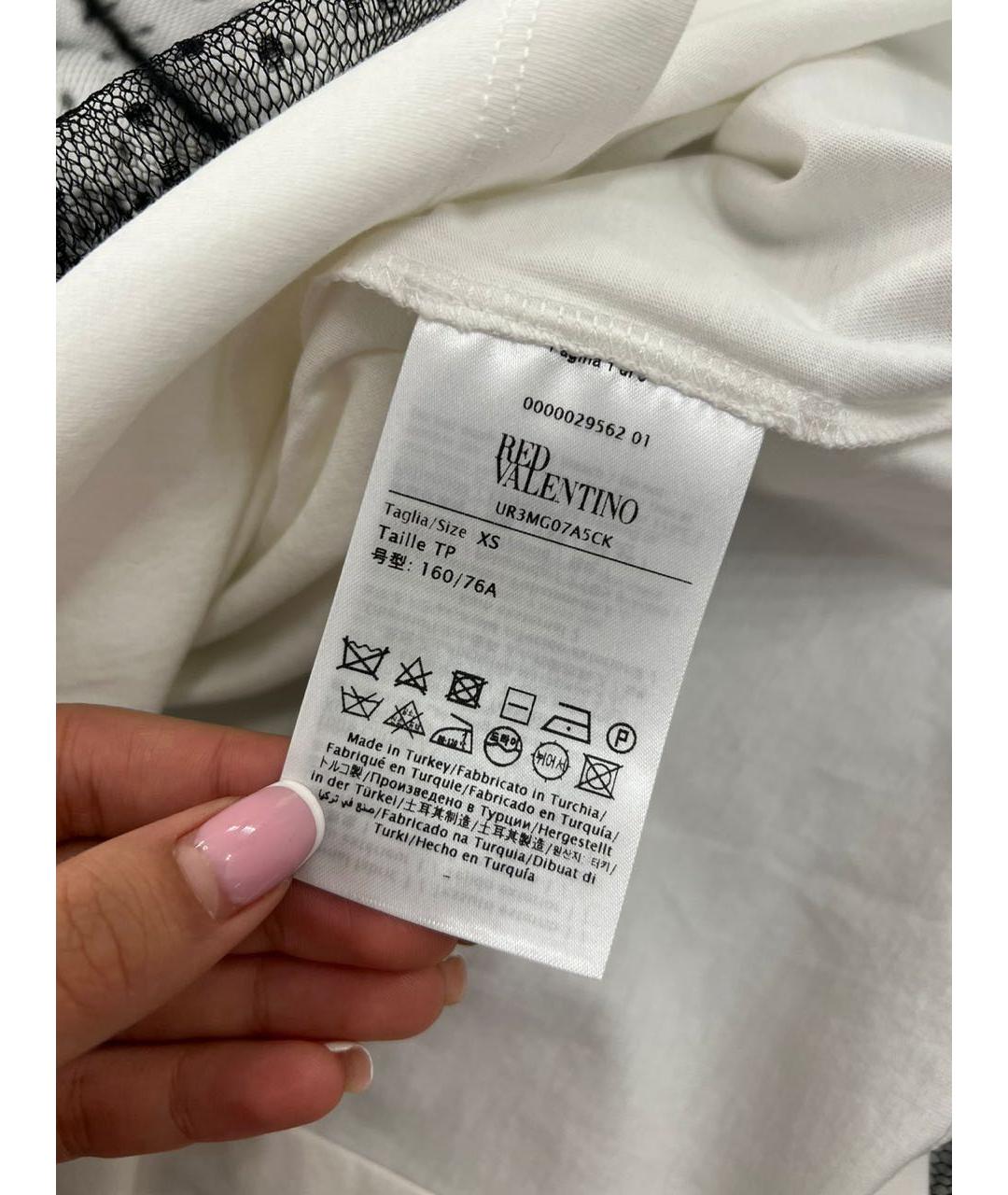 VALENTINO Белая футболка, фото 4