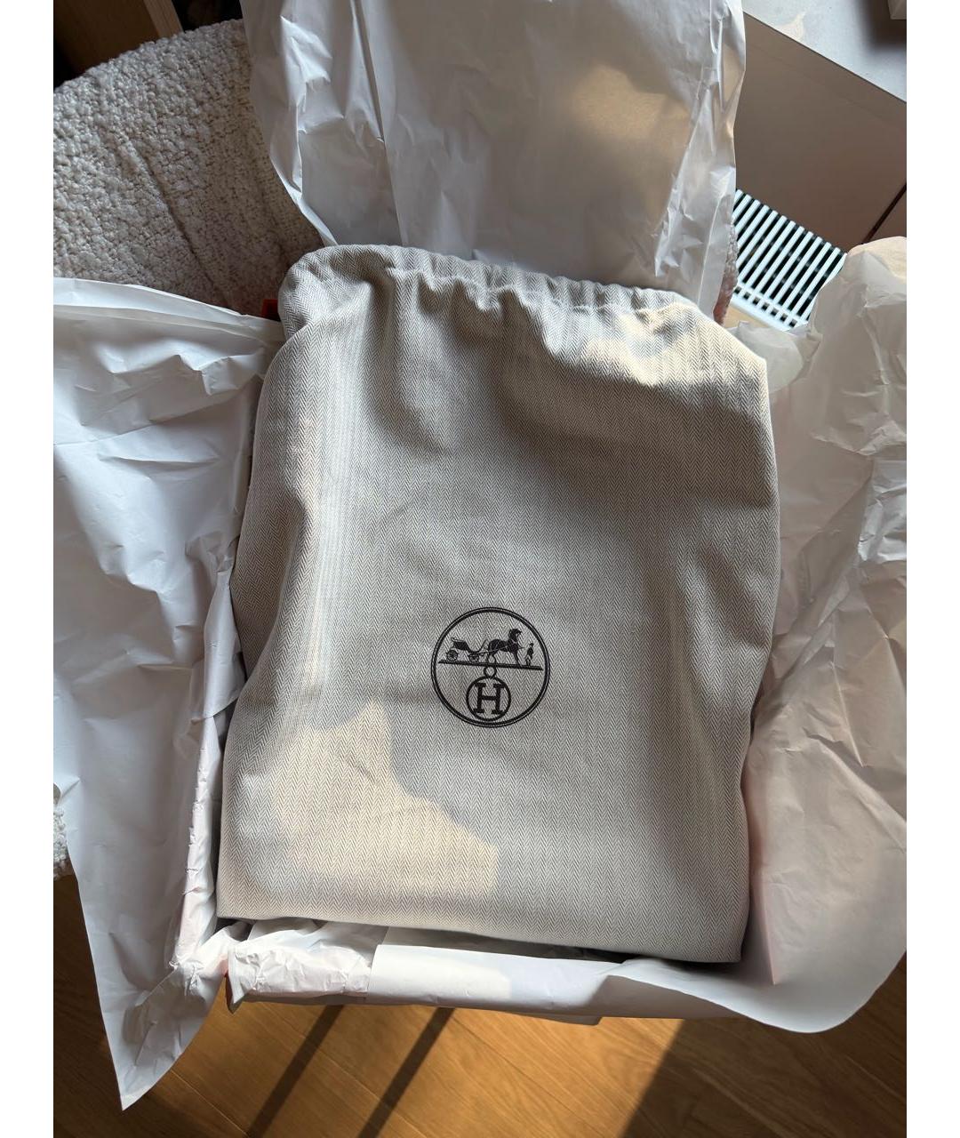 HERMES Кожаная сумка с короткими ручками, фото 5