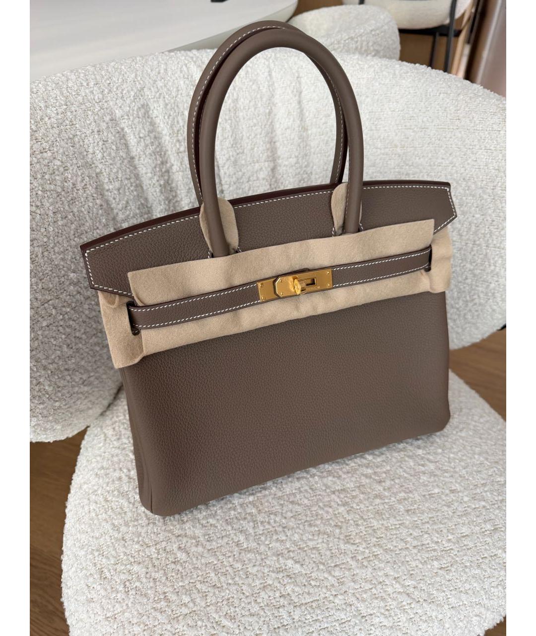 HERMES Кожаная сумка с короткими ручками, фото 2