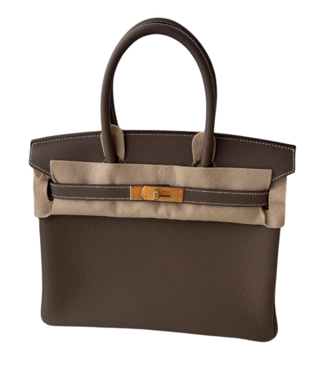 HERMES Кожаная сумка с короткими ручками, фото 1