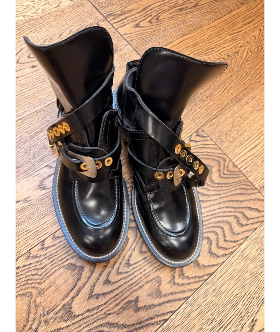 BALENCIAGA Черные кожаные ботинки, фото 3