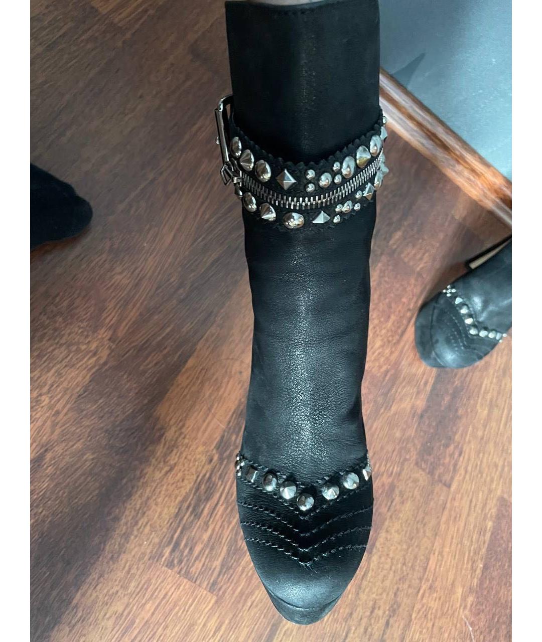 MIU MIU Черные замшевые ботильоны, фото 2