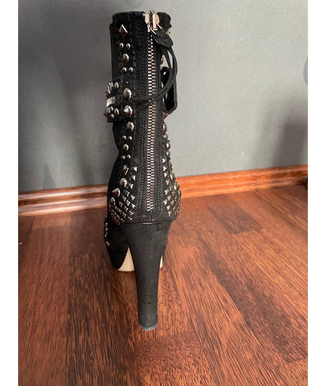 MIU MIU Черные замшевые ботильоны, фото 3