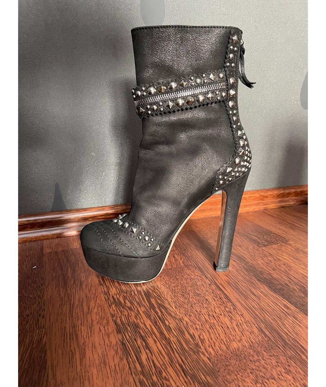 MIU MIU Черные замшевые ботильоны, фото 5