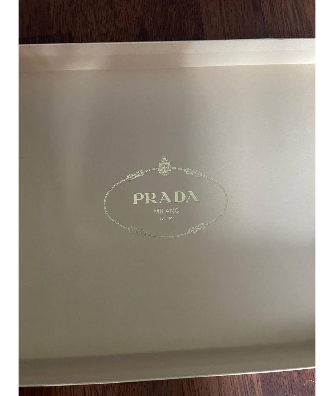 PRADA Коричневые кожаные босоножки, фото 5